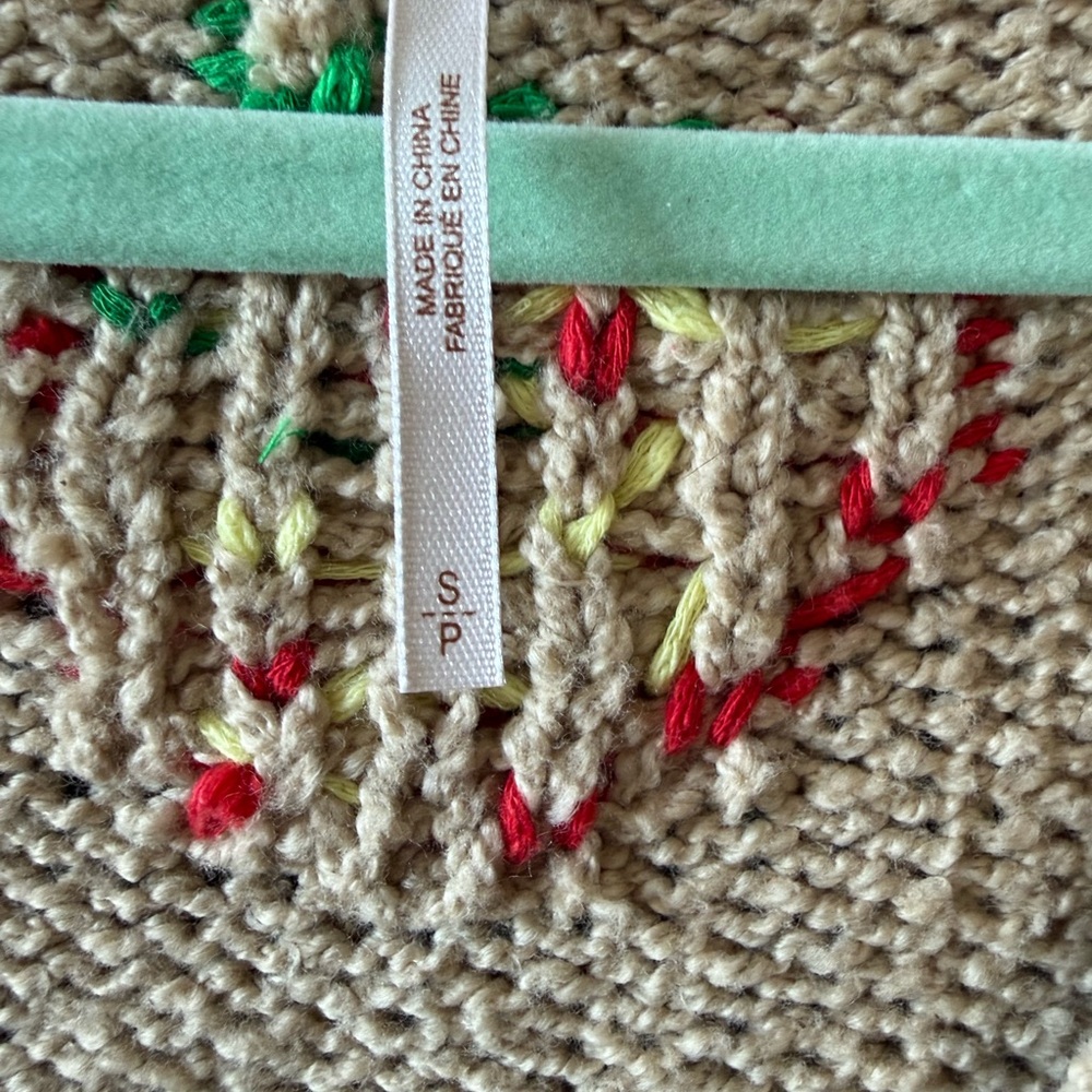 Free People Cream and Red Strawberry Knit top - Picture 8 of 14